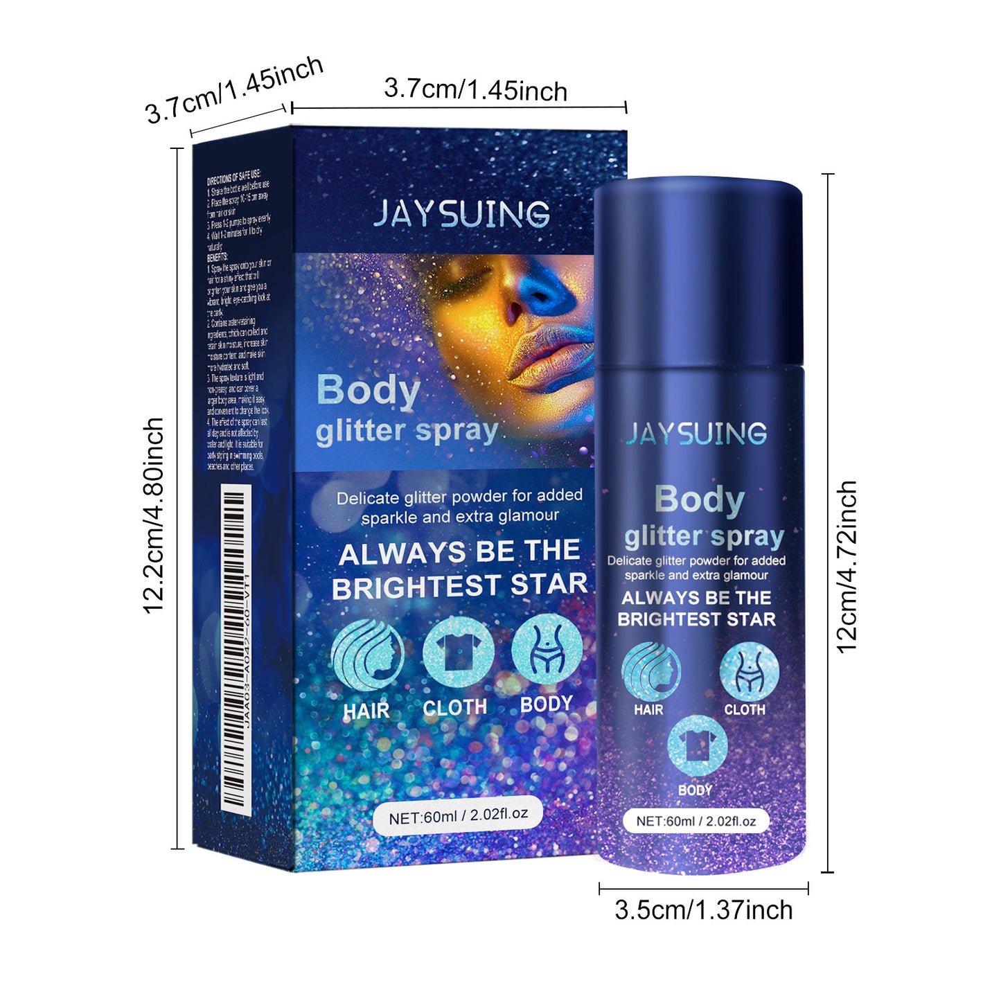 Party Atmosphere Brightens Glitter Powder Highlight Spray