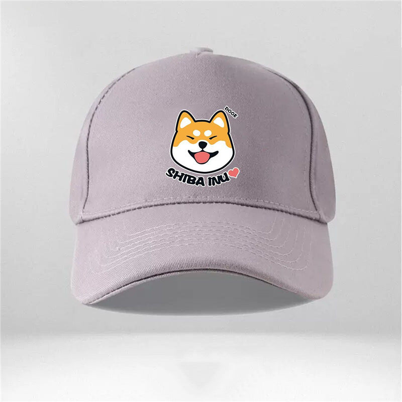 Cartoon Dog Shiba Inu Men And Women Couple New Peaked Cap