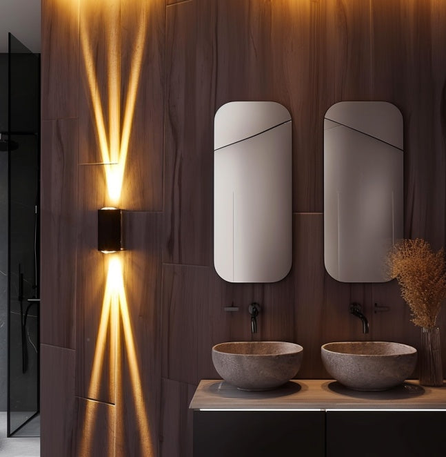 Outdoor Beam Wall Lights, Up And Down Lights, Waterproof Wall Lamp For Patio Yard Garden Poolside Frontdoor