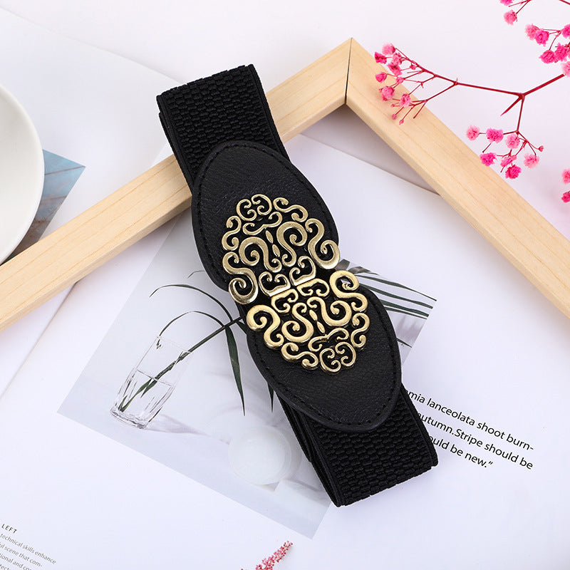 Elastic Wide Waist Seal Accessories Thin Belt
