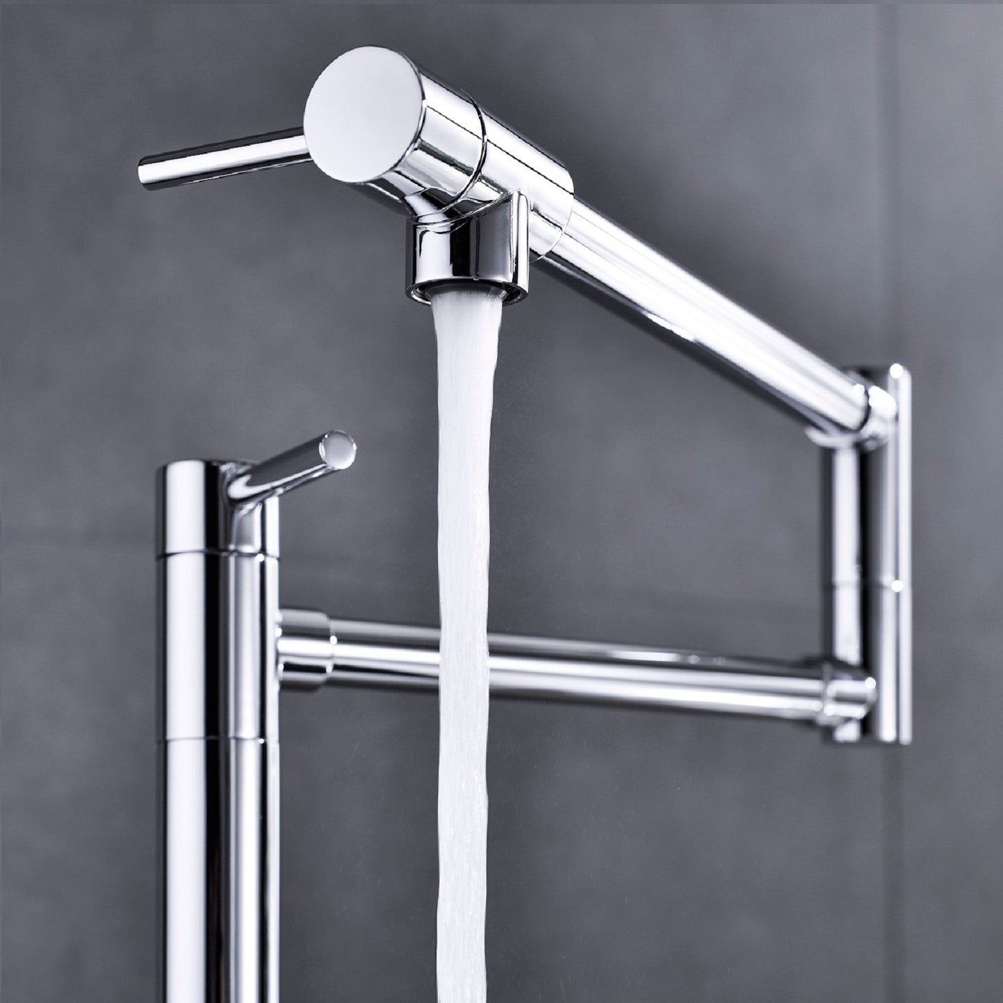 Folding Kitchen Faucet With Pot Shaped Filling And Extended Handle