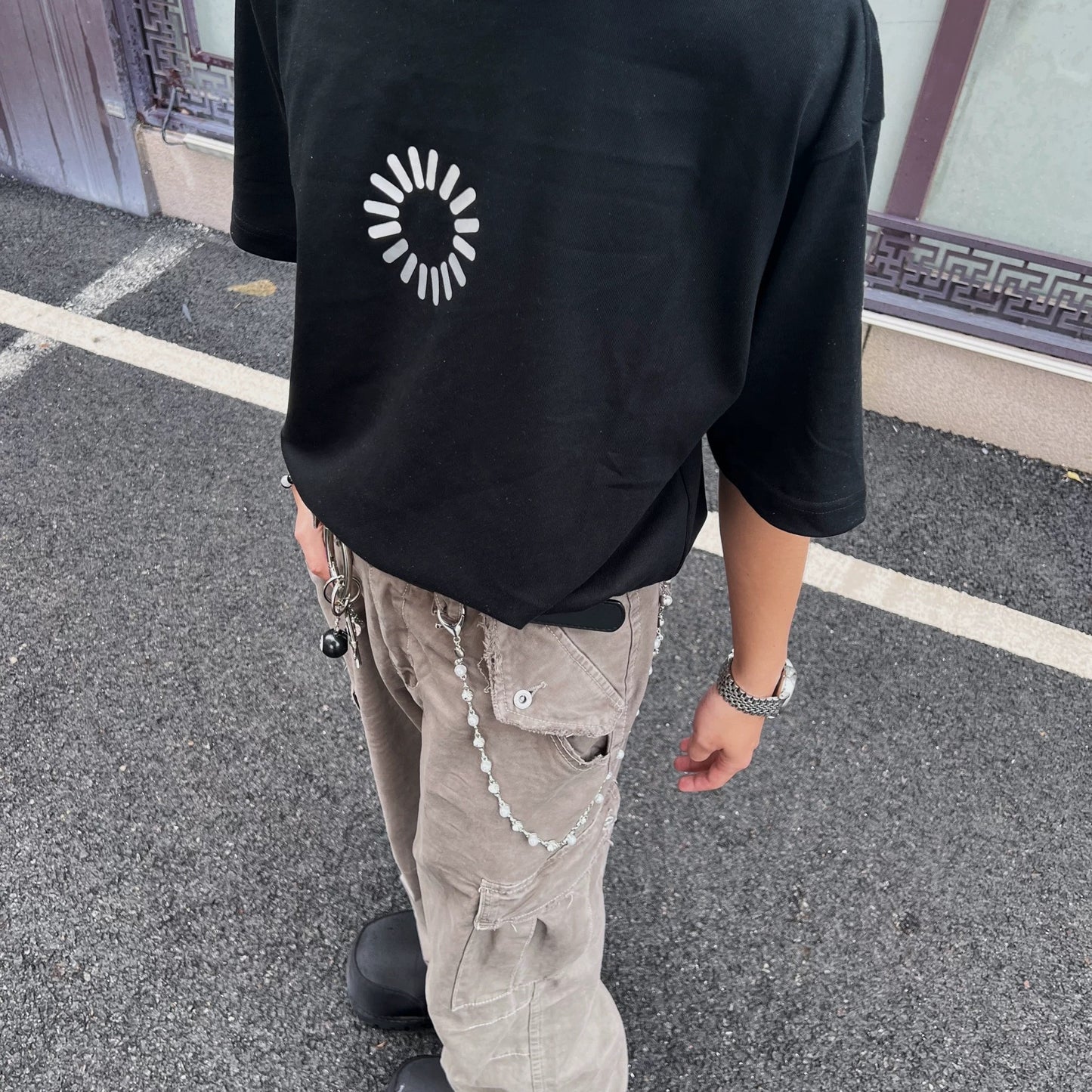 Moonlight Gem Cleanfit Aura Bright Phants Zipper