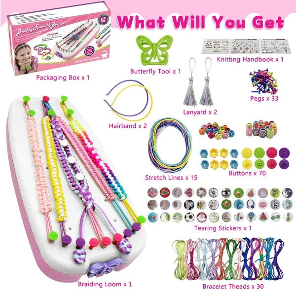 Girls Friendship Bracelet Making Kit, DIY Art Carfts Toy For Girls Age 8-12, 189 Pcs Friendship Jewelry Making Set For Christmas Birthday Gifts