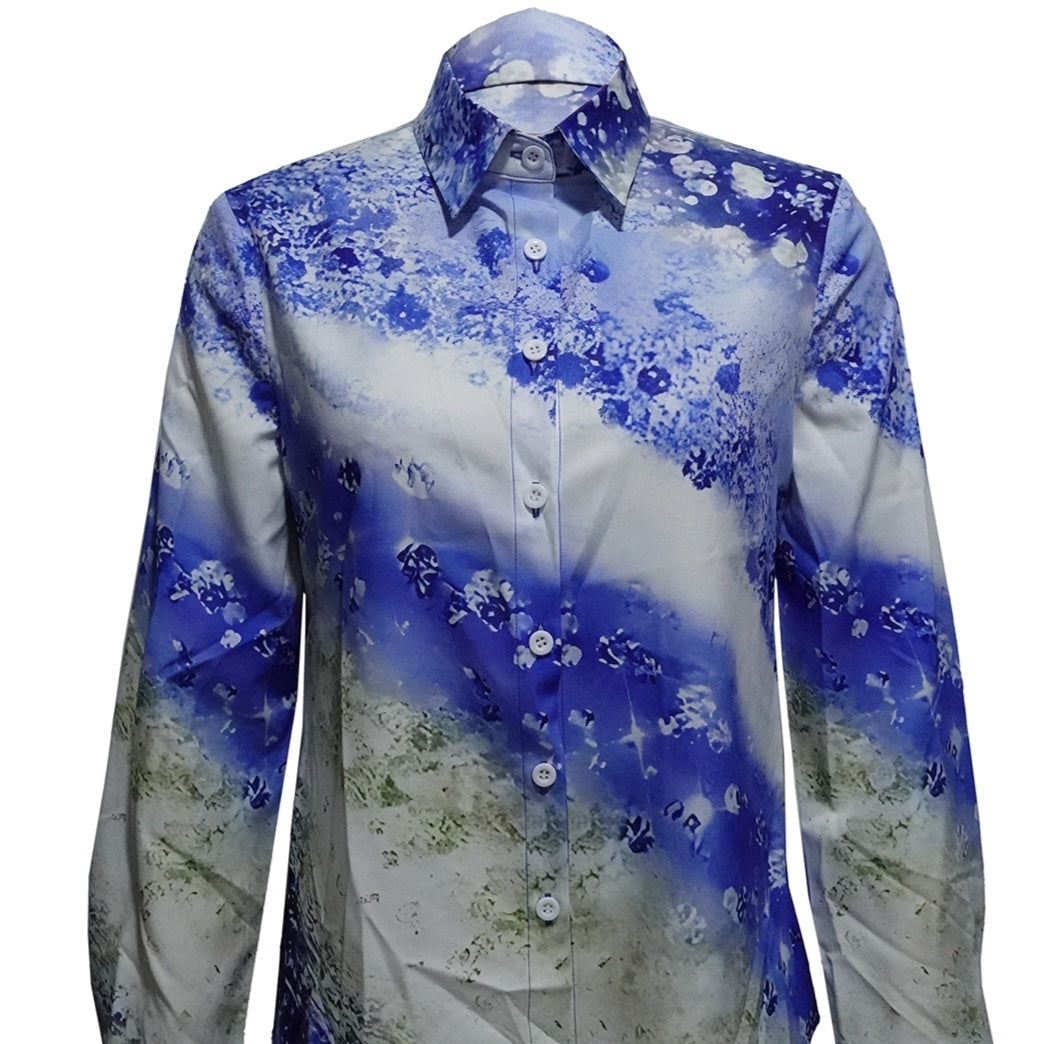 Ladies' Fashionable New Printed Cardigan Shirt Top