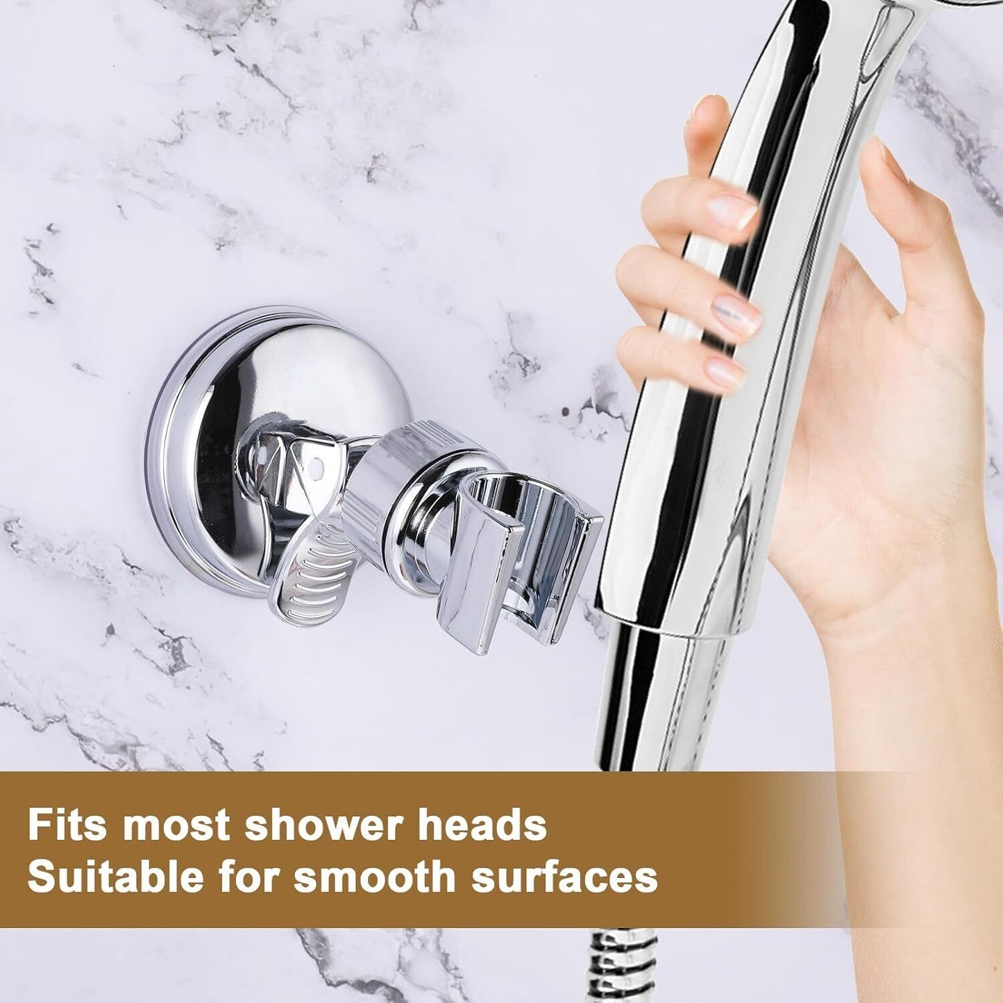 Shower Handset Head Holder Bath Wall Mounted Adjustable Suction Bracket Kit UK