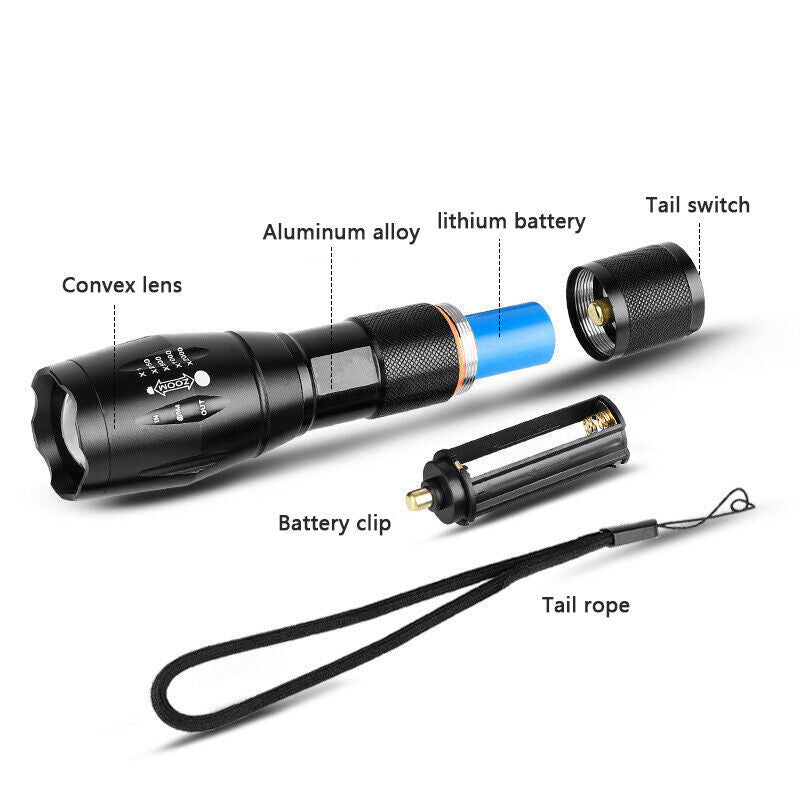 2Mode UV Ultra Violet Light & Flashlight Blacklight 395nm Inspection Torch Zoom