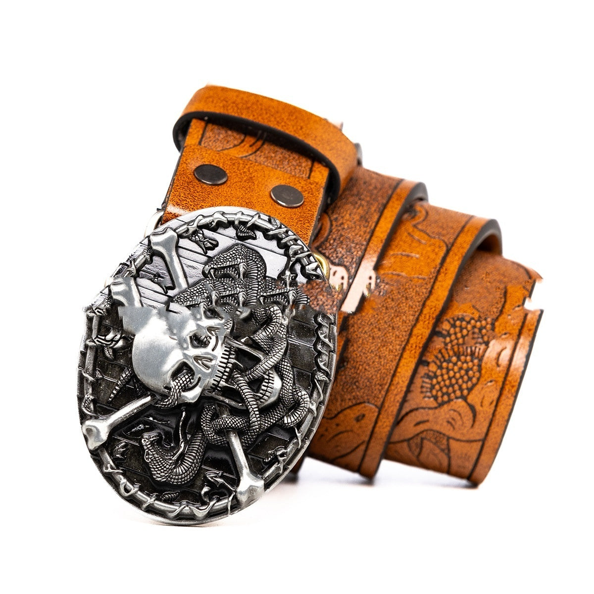 Zinc Alloy Personality Trend Buckle Retro Belt