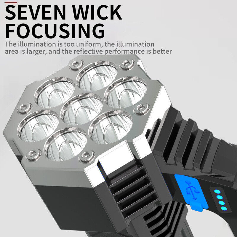 1-2Pcs Super Bright High Power LED Tactical Torch Rechargeable Flashlight New UK