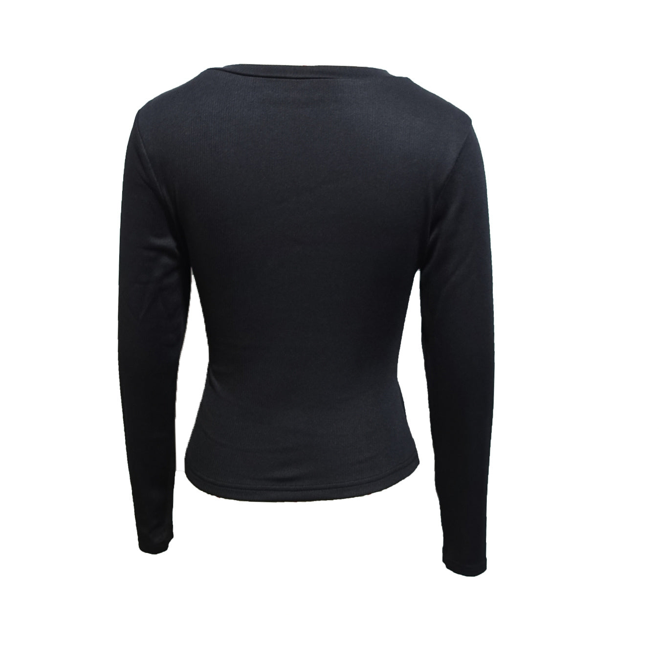 Ladies' Hollowed Out V-neck Long Sleeved Solid Color Sexy Versatile Knitted Cardigan