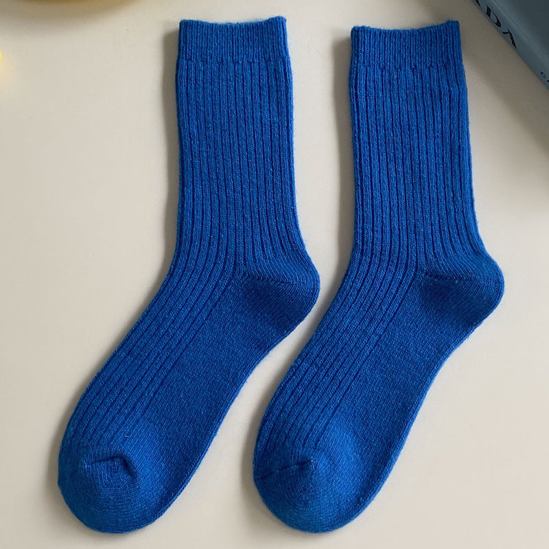 Women's Japanese-style Solid Color Wool Socks