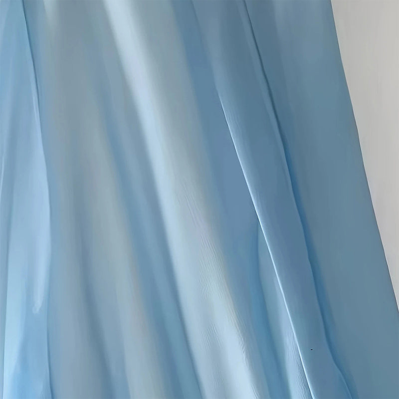 Women's Deep V-Neck Floral Print Boho Maxi Dress With Long Sleeves - A-Line Waist Ruffle Hem Dress For Spring&Summer Vacation