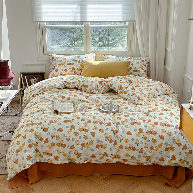 Three Or Four Piece Set Of Small Floral Bed