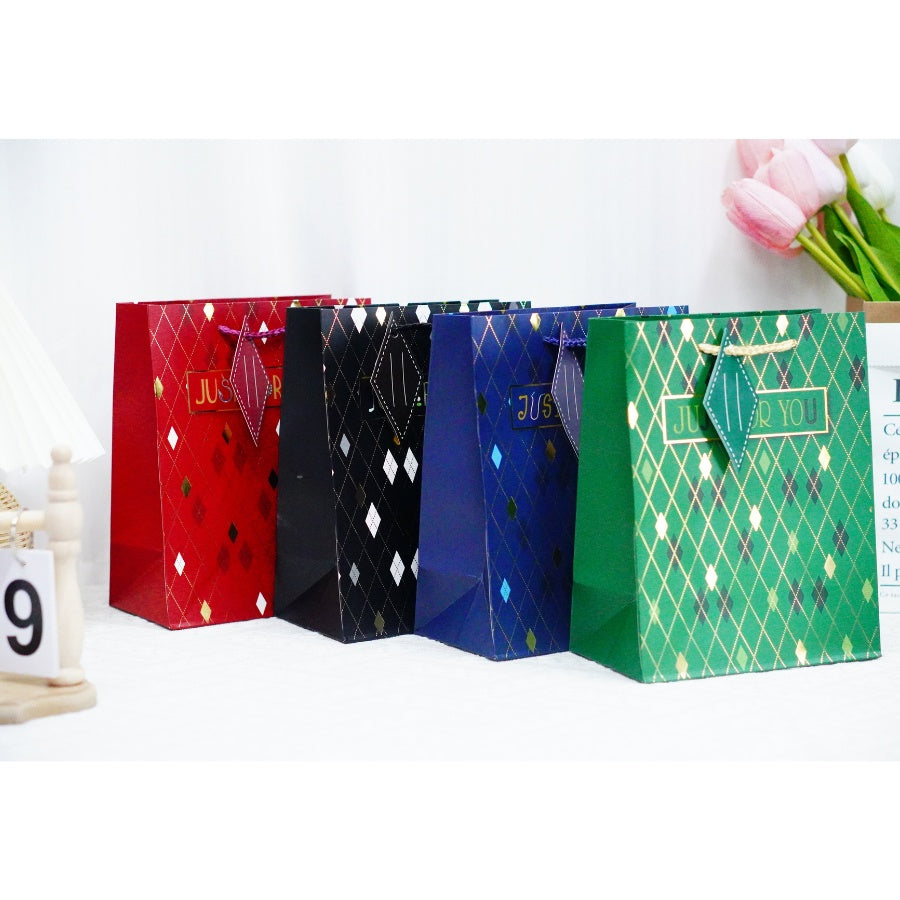 12-pack Beautiful Large Capacity Gift Bags With Handles, Reusable And Stylish, Multi-purpose Color Mix For Gift Wrapping