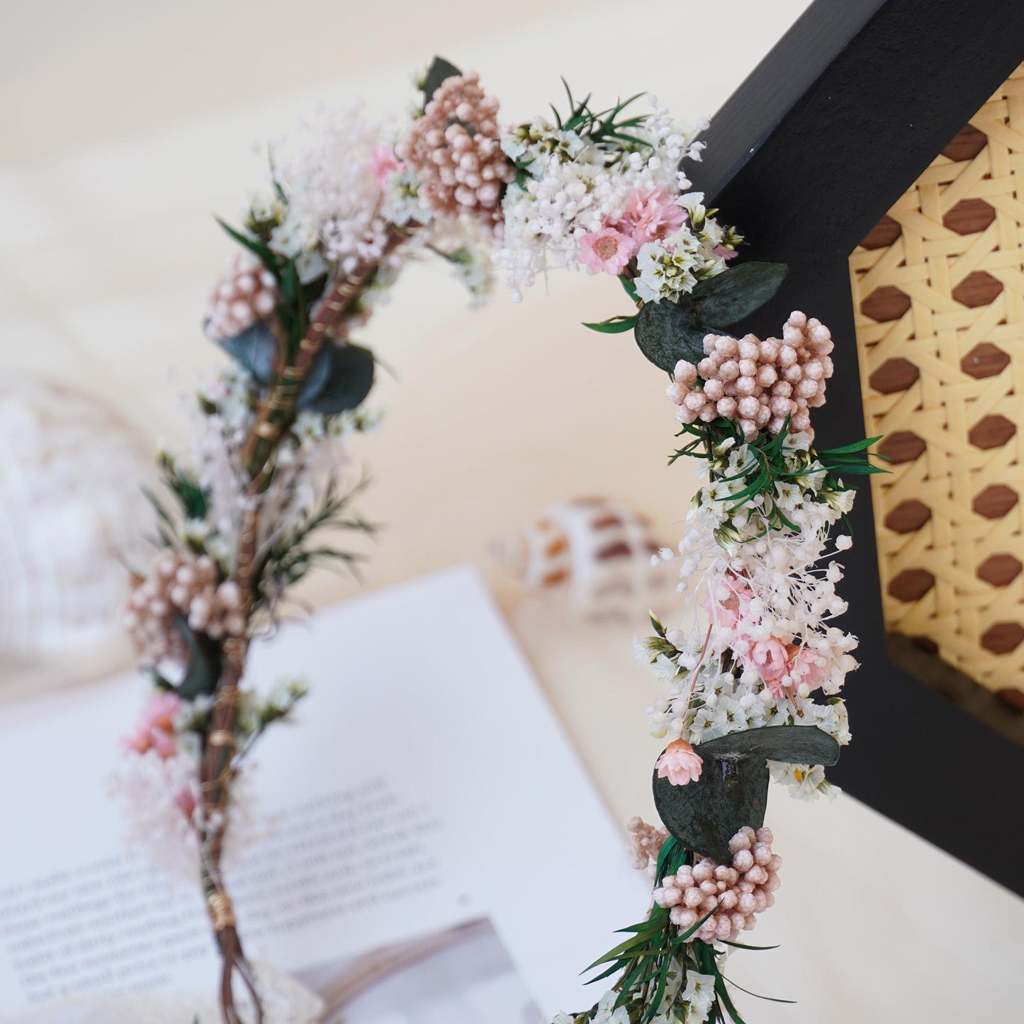 Gypsophila Crown, Dried Flower Crown, Bridal Wedding, Daily Party, Birthday Suitable Crown