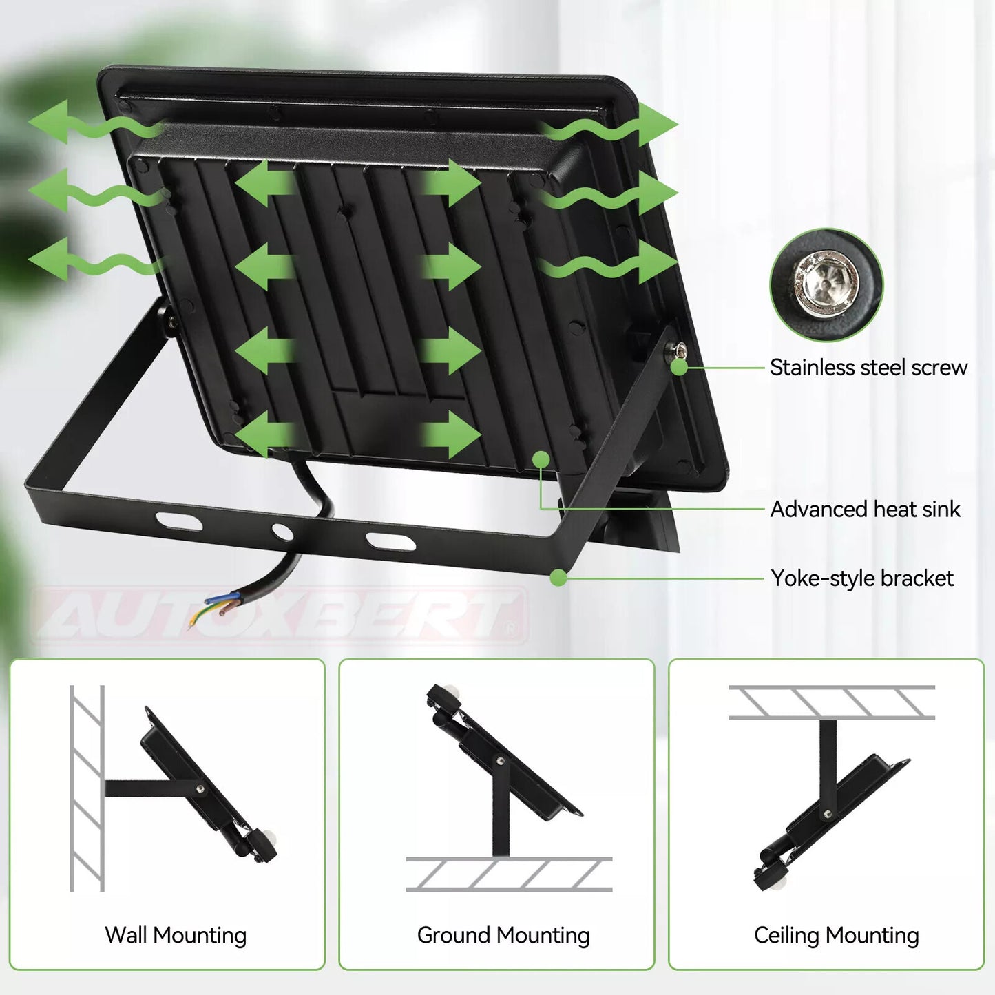 50W LED FLOODLIGHT SECURITY LIGHT OUTDOOR GARDEN LAMP FLOOD LIGHTS 6500K IP66