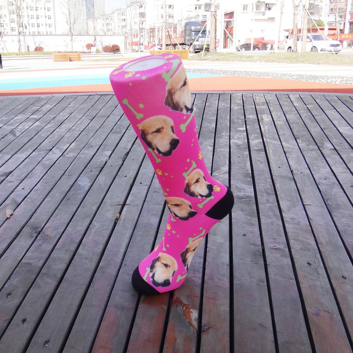 Cartoon Pet Head Face Socks