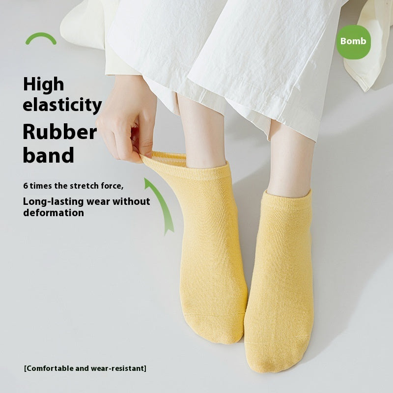 Women's Pure Cotton Spring And Summer Seamless Socks Deodorant Sweat Absorbing Socks