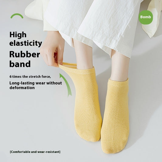 Women's Pure Cotton Spring And Summer Seamless Socks Deodorant Sweat Absorbing Socks