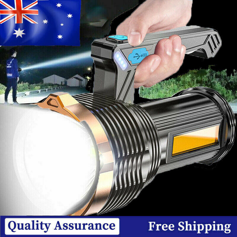 Most Powerful 1200000lm LED Flashlight Super Bright Torch Lamp USB Rechargeable