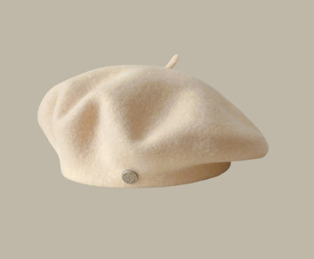 All-match Face Slimming Bucket Hat Warm Knitted Hat Beret