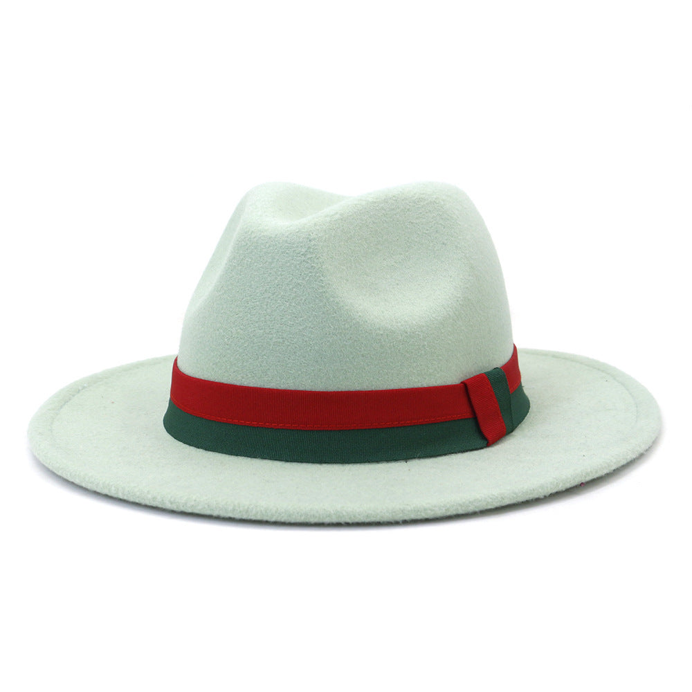 Big Brim British Style Woolen Jazz Top Hat
