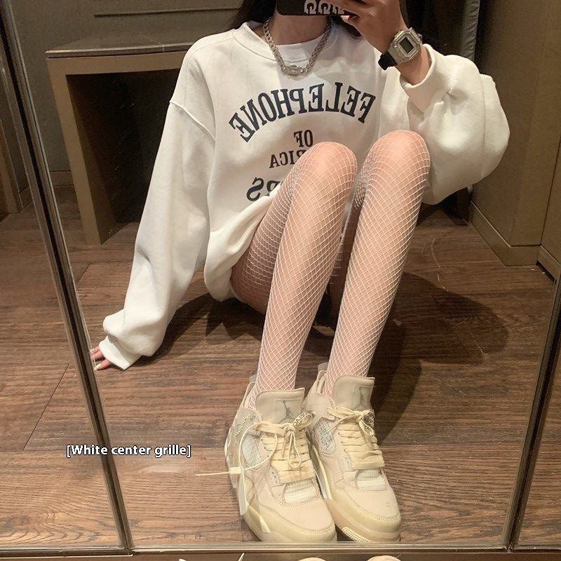 Black Silk Jk Polka Dot Superb Fleshcolor Pantynose