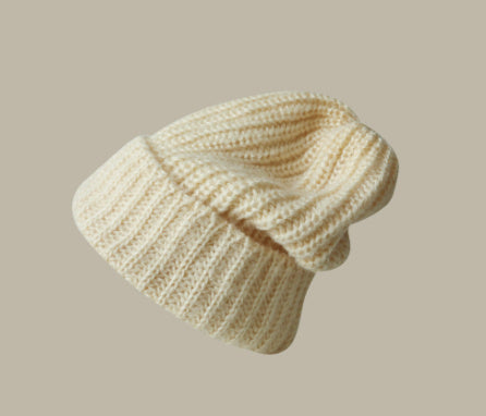 All-match Face Slimming Bucket Hat Warm Knitted Hat Beret