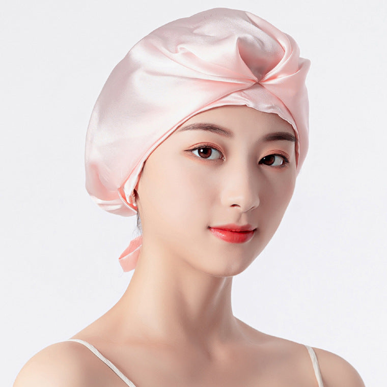 Fashion Home Sleep Lunch Break Hair Care Hat Satin