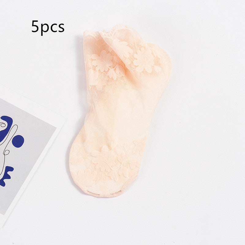 Women's Socks Thin Lace Lace Cotton Base