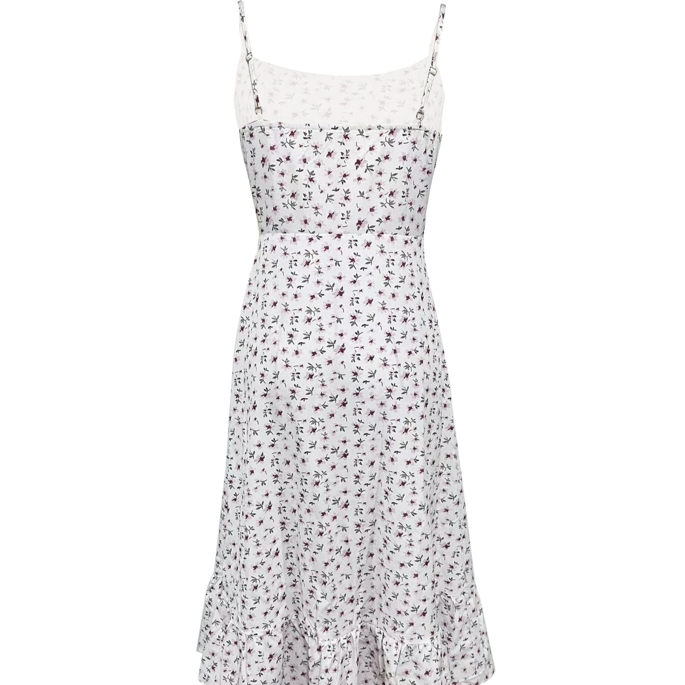 Ladies' Shallow V-neck Vacation Casual Small Floral Print Suspender Dress