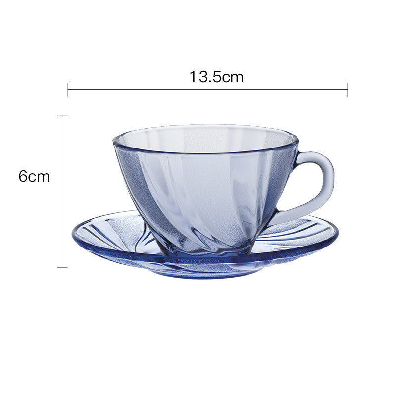 European Style Simple Tempered Glass Heat-resistant And Drop-resistant Coffee Cup