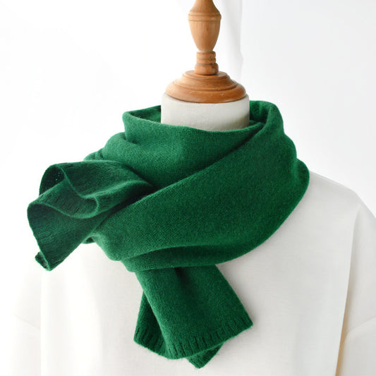 Women's Fashion Versatile Knitted Wool Solid Color Scarf