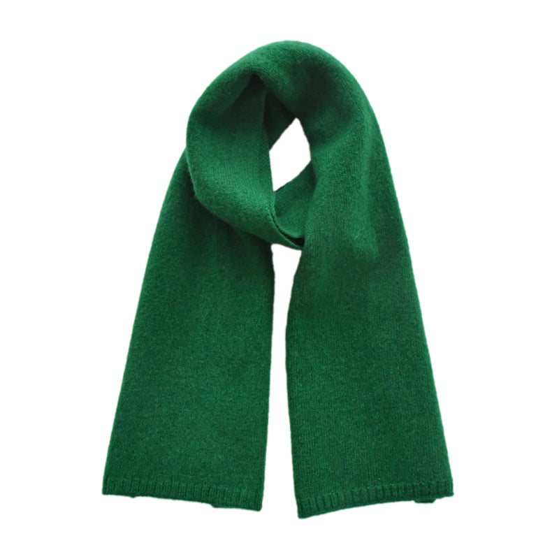 Women's Fashion Versatile Knitted Wool Solid Color Scarf