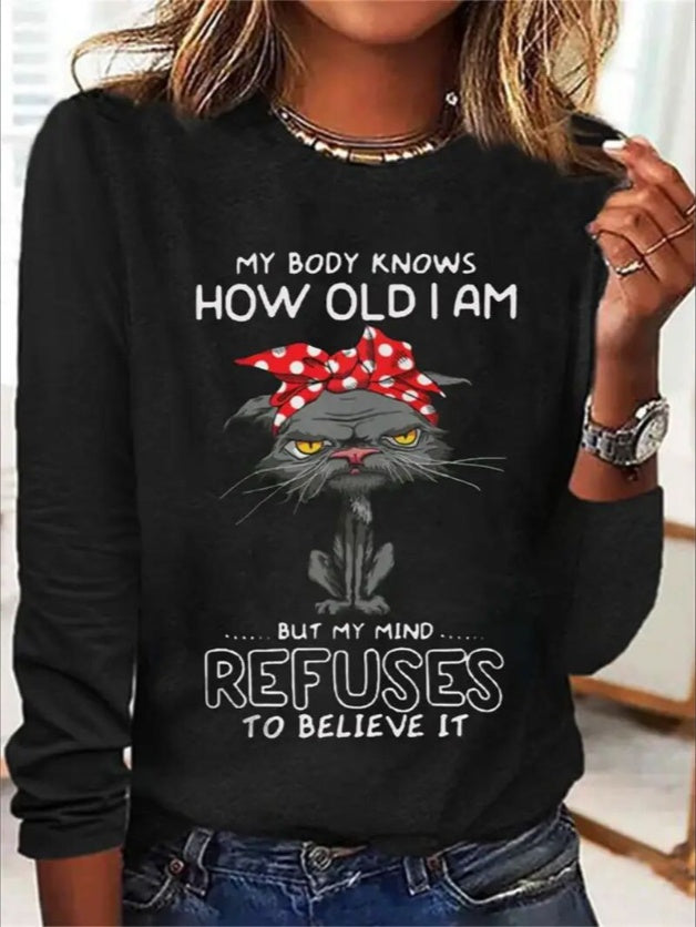 Women's Long Sleeve Hoodless Sweatshirt