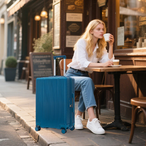 20 24 28 3 Pcs Set In ABS Spinner Wheel Luggage, Carry On Suitcase, Matching Color, TSA Combination Lock