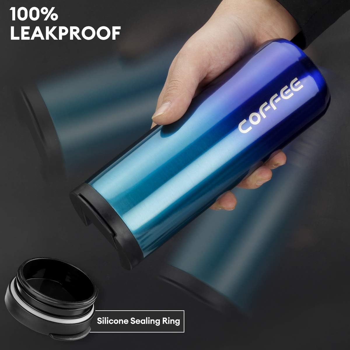 Thermal Travel Coffee Mug Cup Hot Warm Insulated Drinks Thermal Flask UK