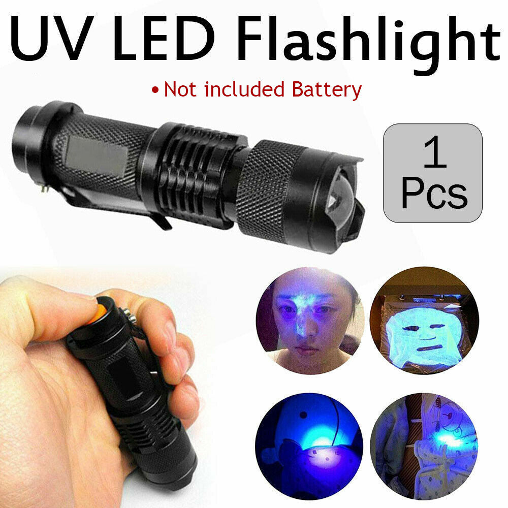 UV Ultra Violet Flashlight Handheld Blacklight Small Flashlight 395nm Mini Light Inspection Lamp Pen Torch Detector For Dog Pet Urine Stains, Bed Bugs And Scorpions