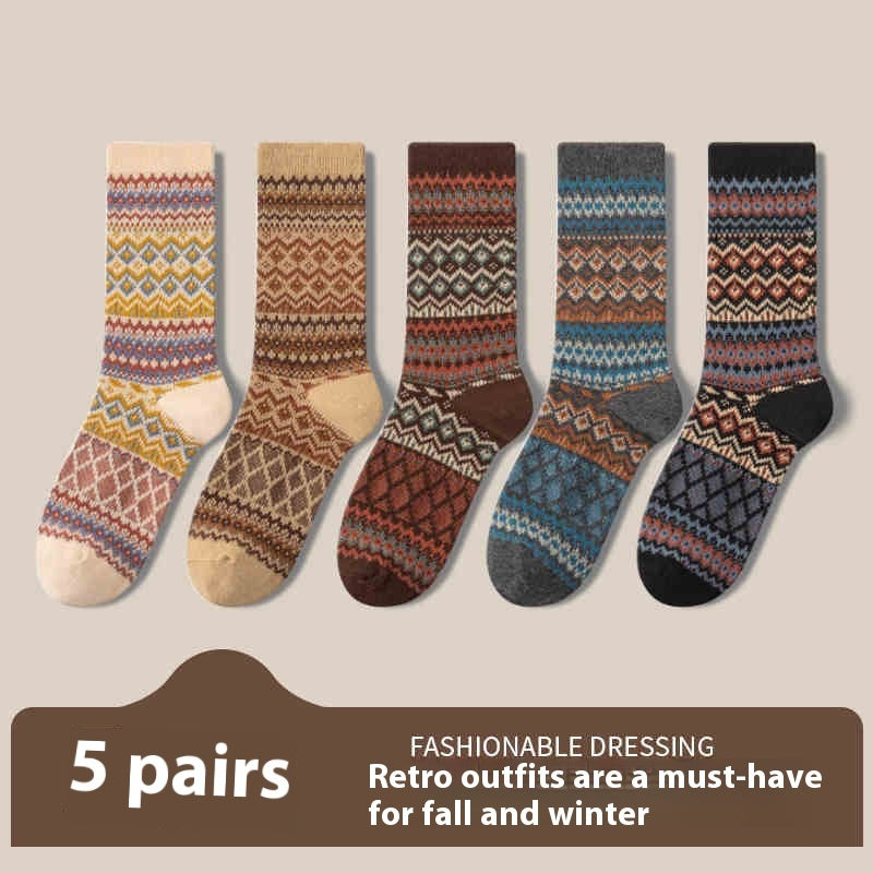 Retro Ethnic Style Socks For Women Deodorant