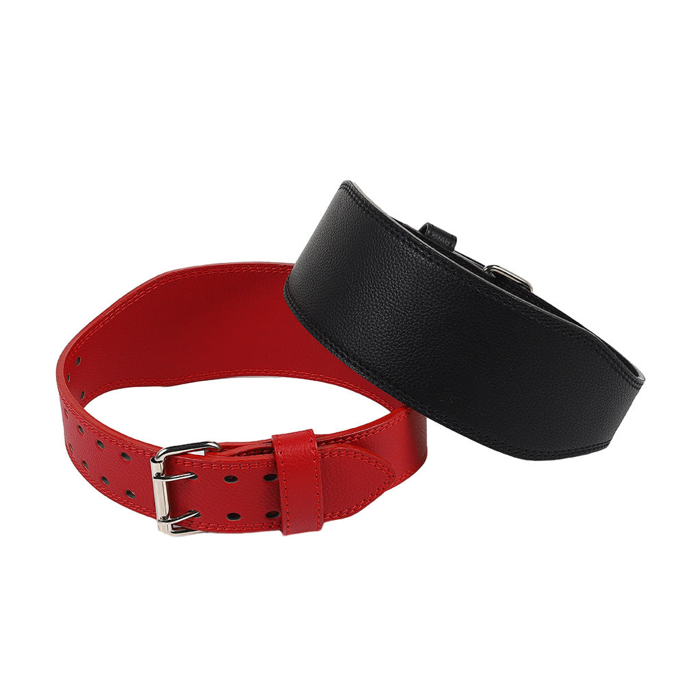 Color Cowhide Double Breasted Belt Boost