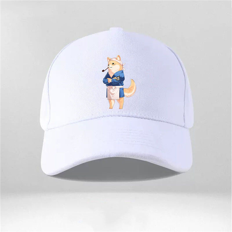 Cartoon Dog Shiba Inu Men And Women Couple New Peaked Cap