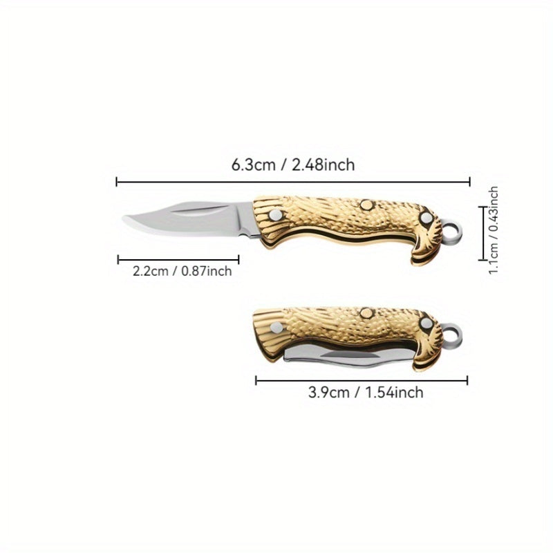 Yellow Dragon Pattern Mini Knife