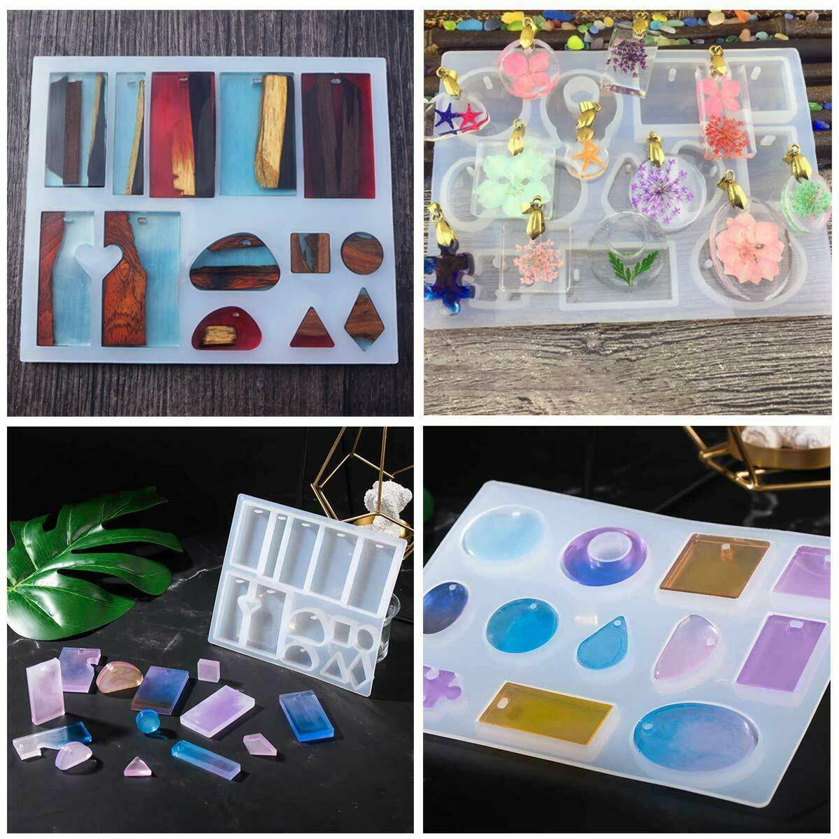 Silicone Earring Pendant Mold Necklace Jewelry Resin Mould Casting Craft Tool