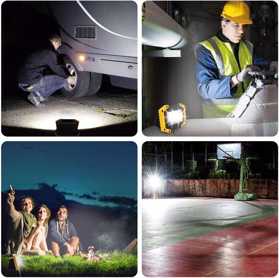 2X LED Work Light USB Rechargeable Torch Inspection Camping Lamp Security Light