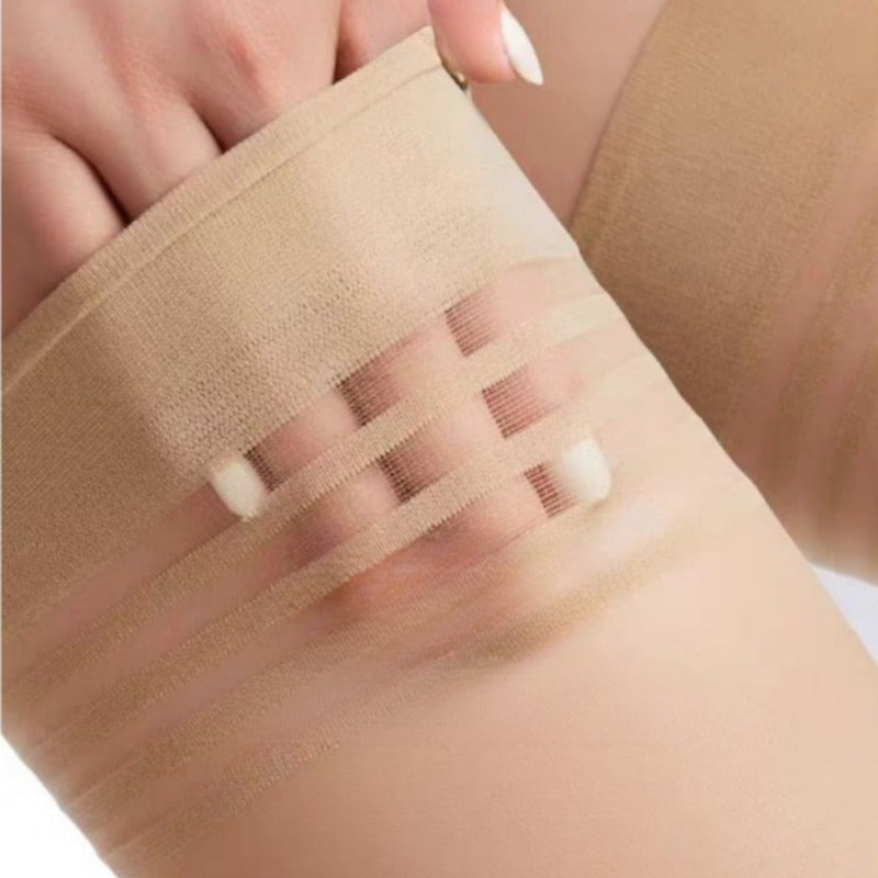 Two Long Stockings Women's Summer Thin Black Flesh-colored Anti-hook Silk Over The Knee Socks Non-slip High Socks