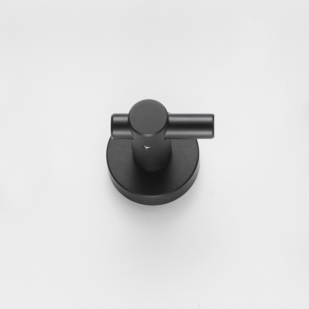 Round Base Wall Hanging Hook With Screws- Matte Black Hook, 4 Pack, For Entry Shoe Cabinet, Wardrobe Bathroom Bedroom Furniture Hardware