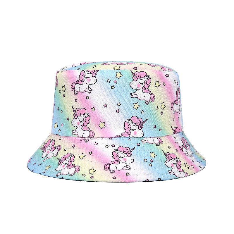 Unicorn Children's Sunscreen Cartoon Bucket Hat