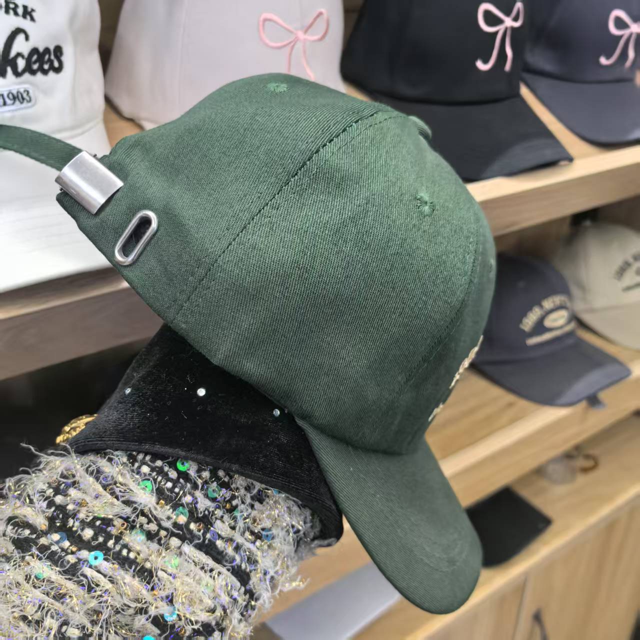 Women's Plus-sized Deepening Hard Top Simple Printed Peaked Cap