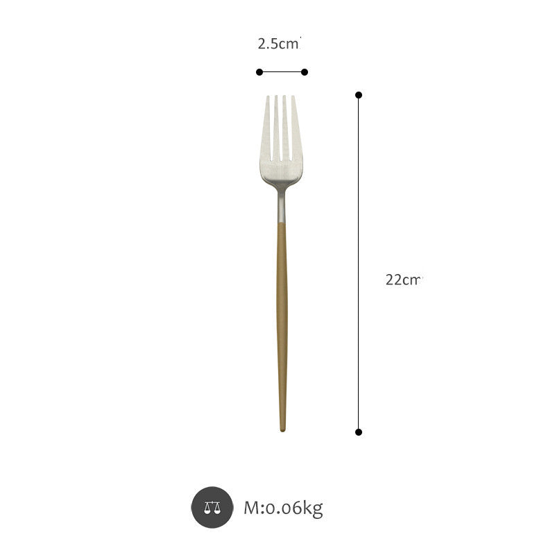 Electroplating Western Tableware Stainless Steel Cutlery Set