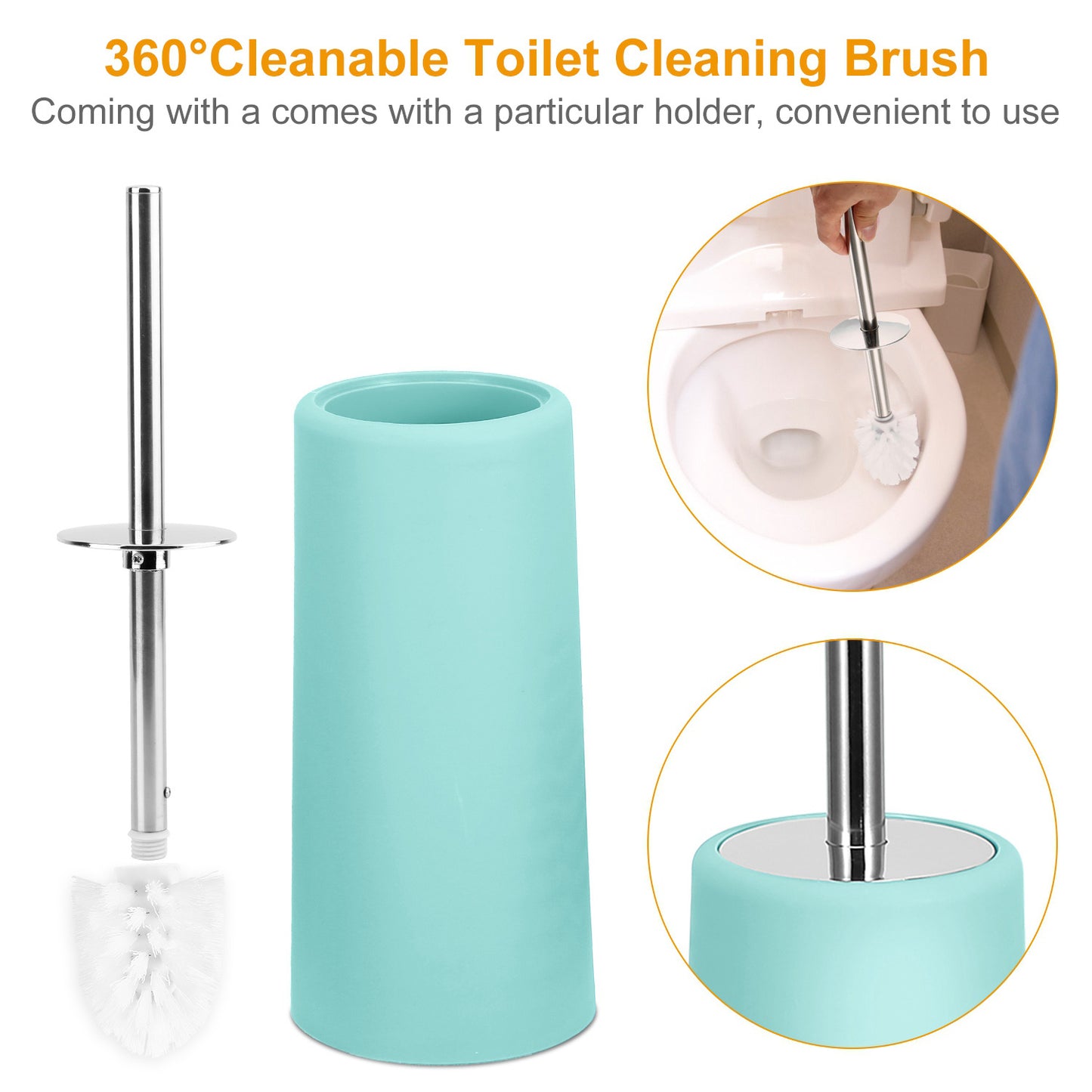 Bathroom Accessories Set 6 Pcs Bathroom Set Ensemble Complete Soap Dispenser Toothbrush Holder Tumbler Soap Dish Toilet Cleaning Brush Trash Can