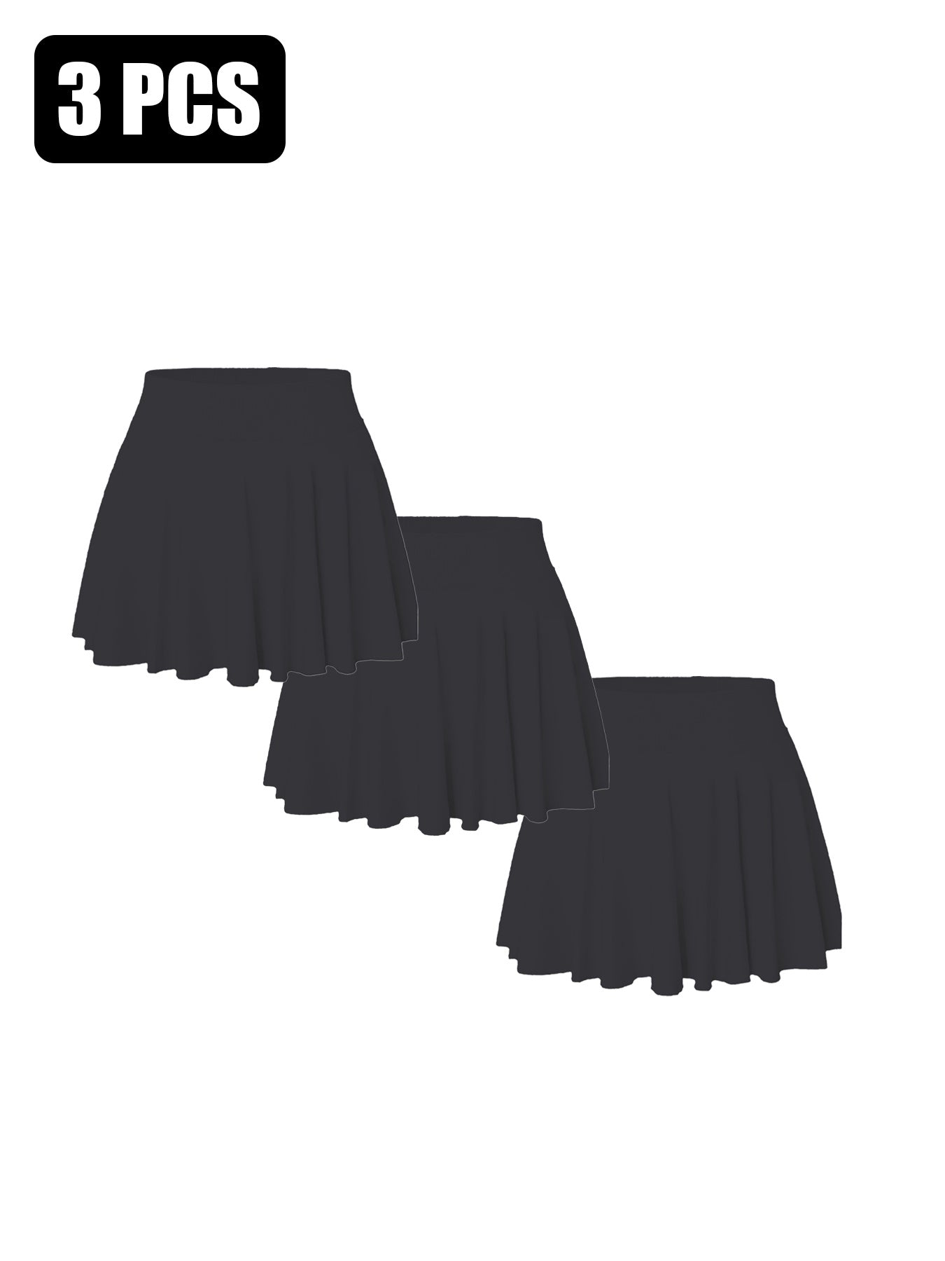 3PACK Seamless Tennis Shorts Skirt For Women